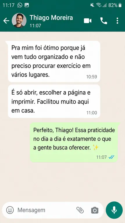 Mensagem de Thiago
