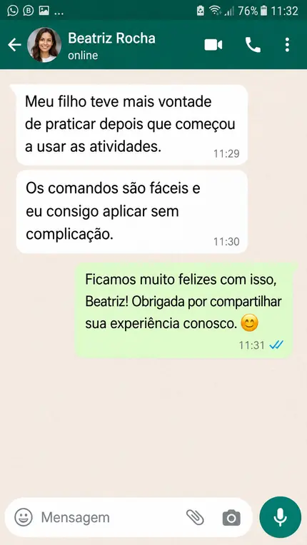 Mensagem de Beatriz