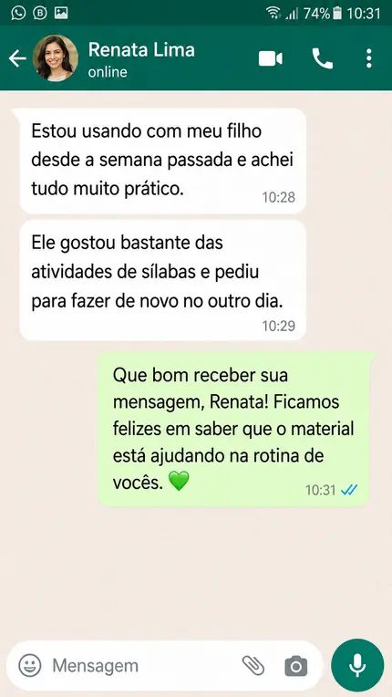 Mensagem de Renata